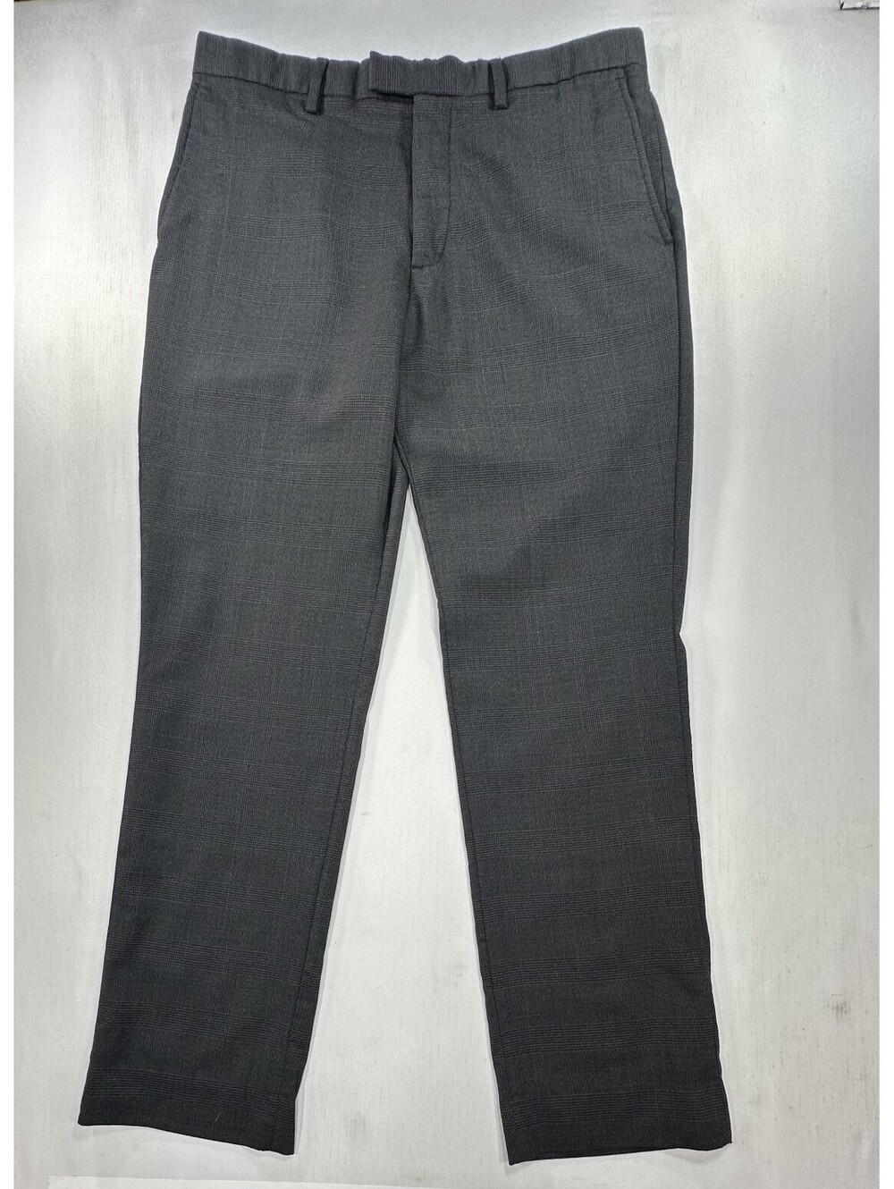 Banana Republic Flat Front Slim Dress Pants Gray Mens 34/32